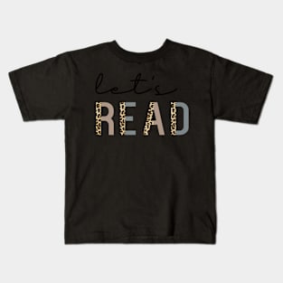 Let'S Read Leopard For Teachers Kids T-Shirt